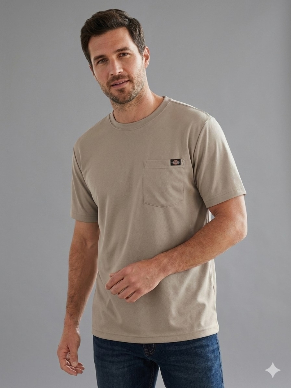Dickies Men’s Short Sleeve Pocket Tee - Tan Sz L
